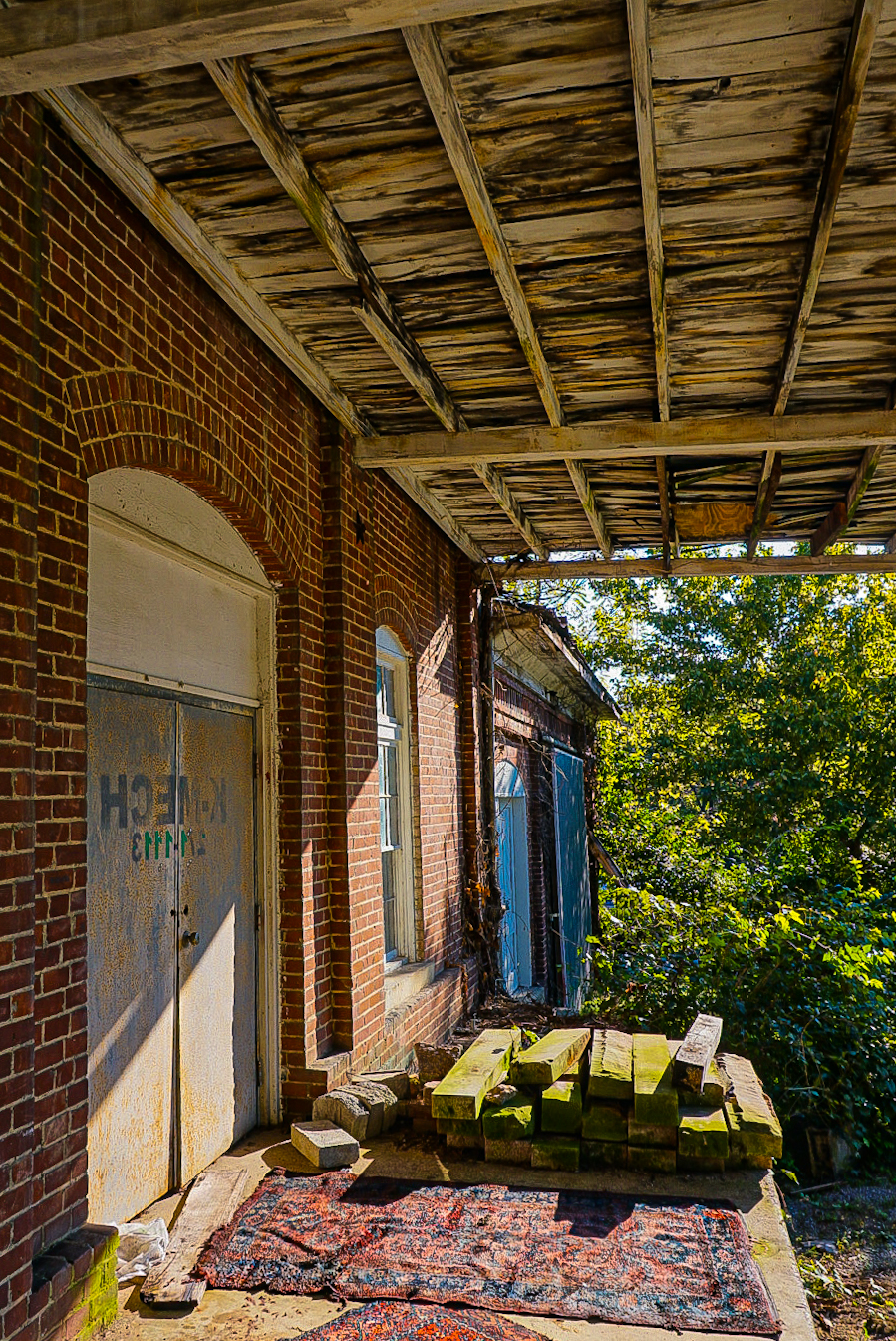 Abandoned Brick Porch